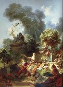 Jean-Honore Fragonard The Lover Crowned oil on canvas